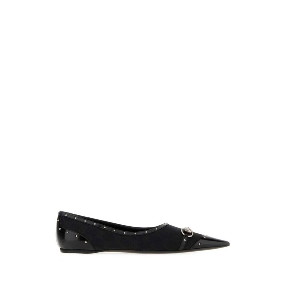 Gucci Men Black Gg Fabric Loafers